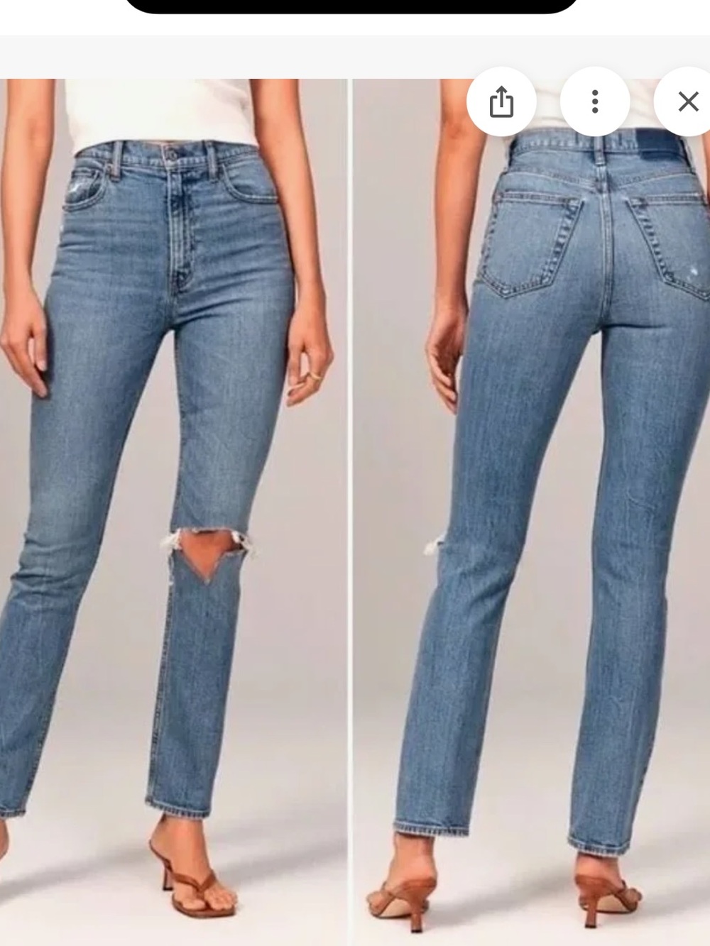 Abercrombie & Fitch Distressed Skinny Jeans - Blue